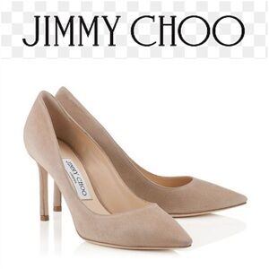 Jimmy Choo Romy 100 nude suede pumps Size 38